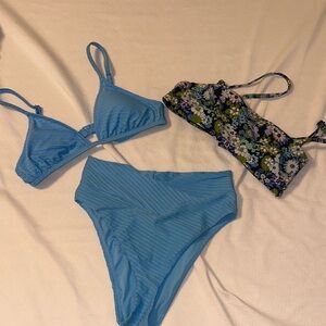 Aerie Baby Blue Two Piece w/extra top.
